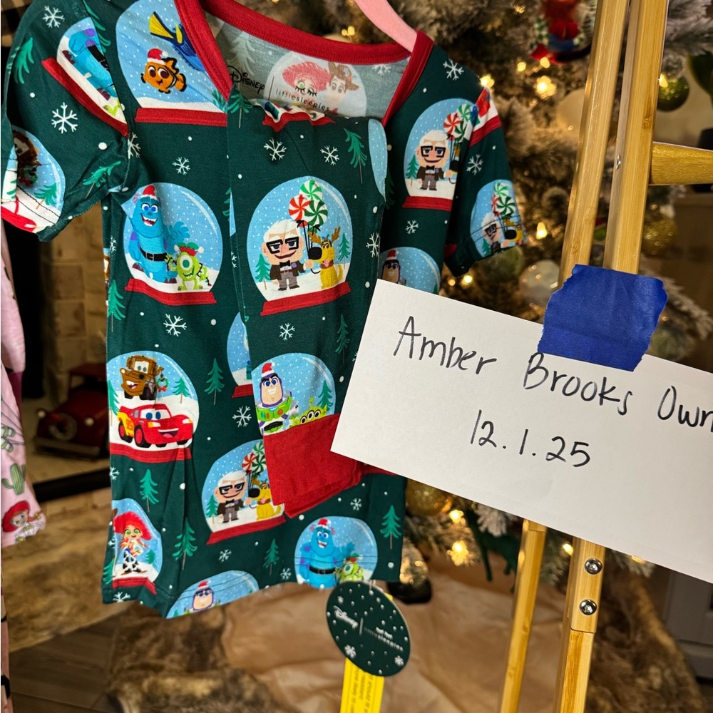 Little Sleepies Snow Globe’s Christmas  Pajama SS and Pant Set | Size 2T